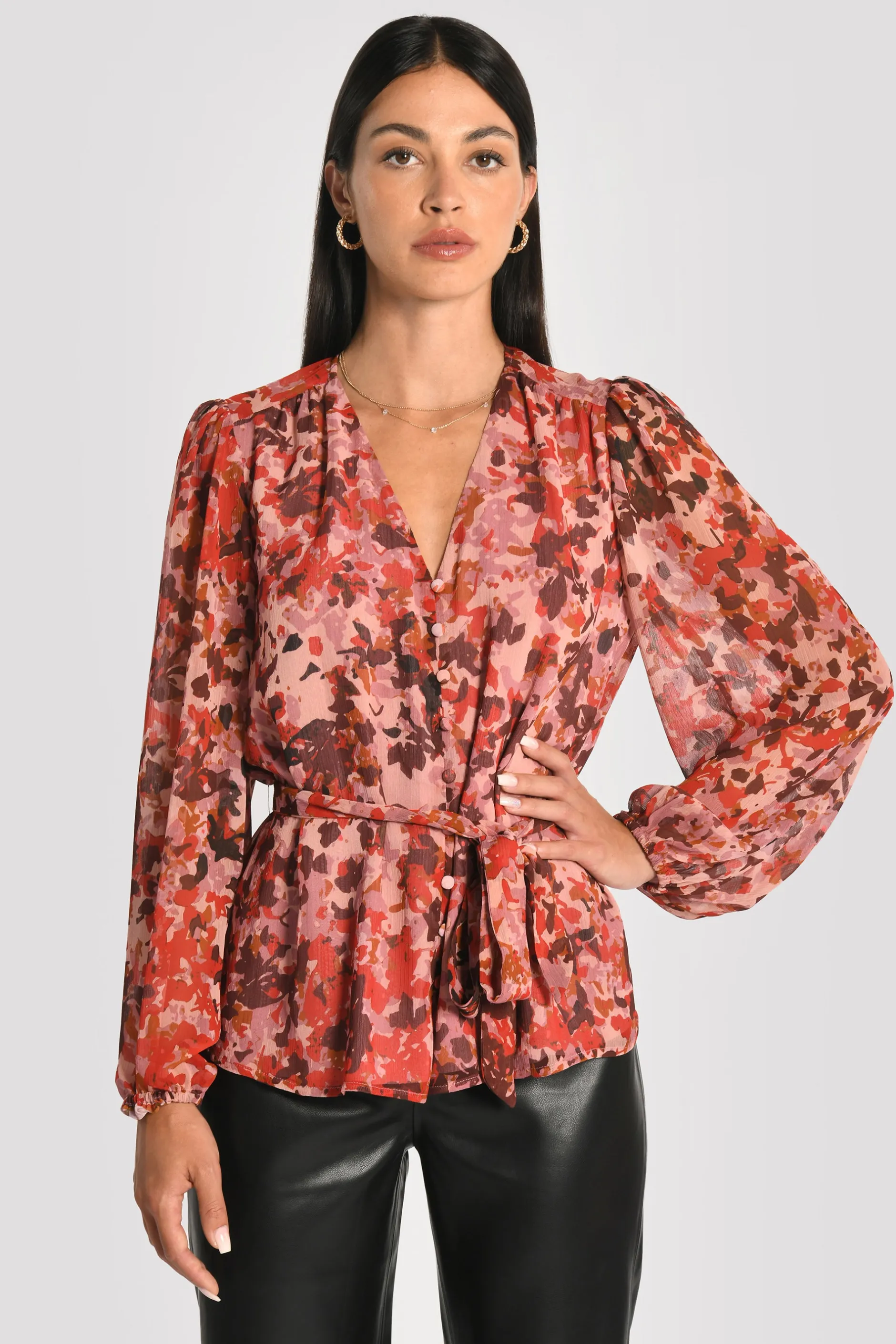 Discount KOOKAÏ CHEMISE CONSTANCE MULTI BORDEAUX Multibordeaux