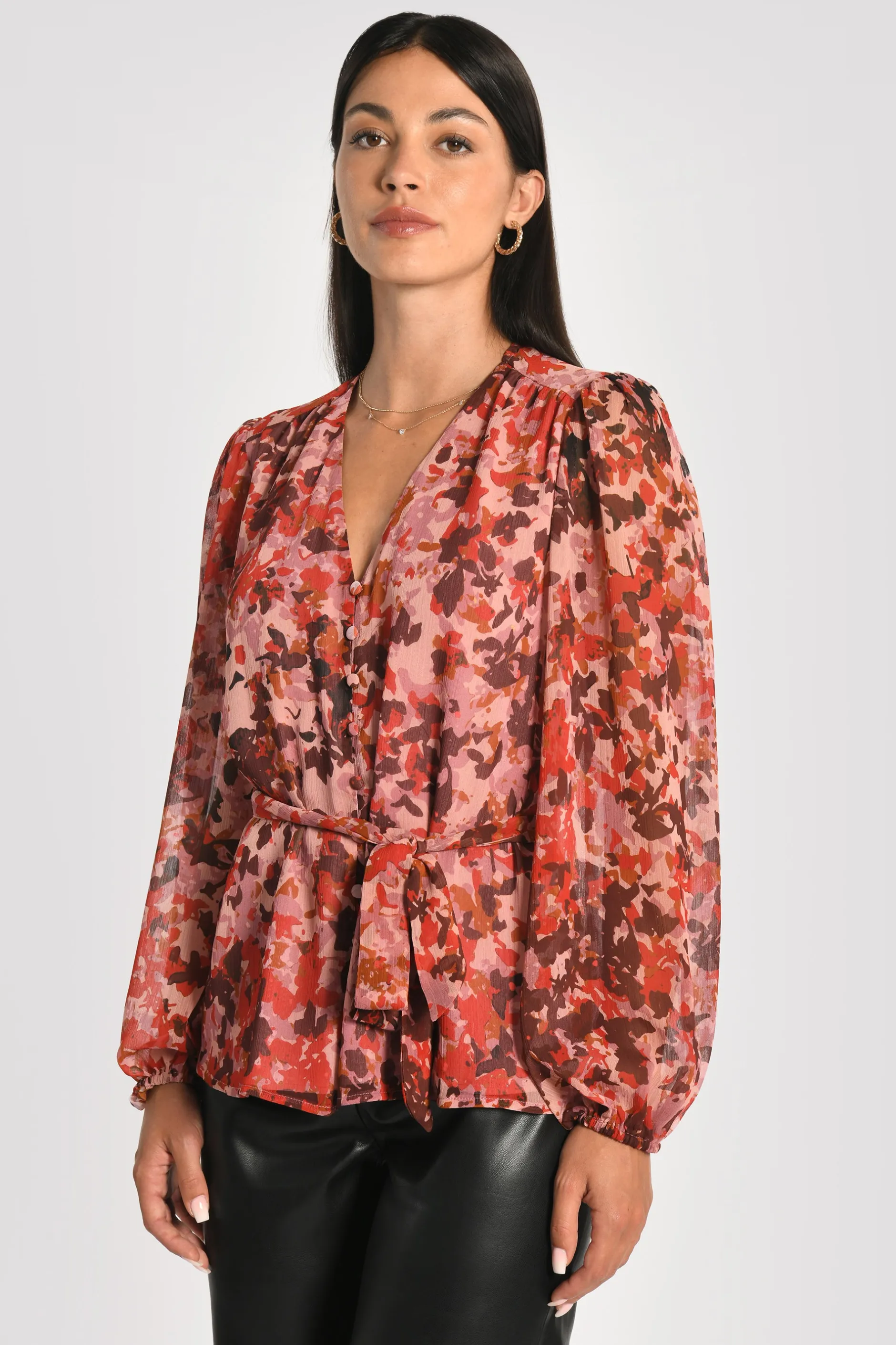 Discount KOOKAÏ CHEMISE CONSTANCE MULTI BORDEAUX Multibordeaux