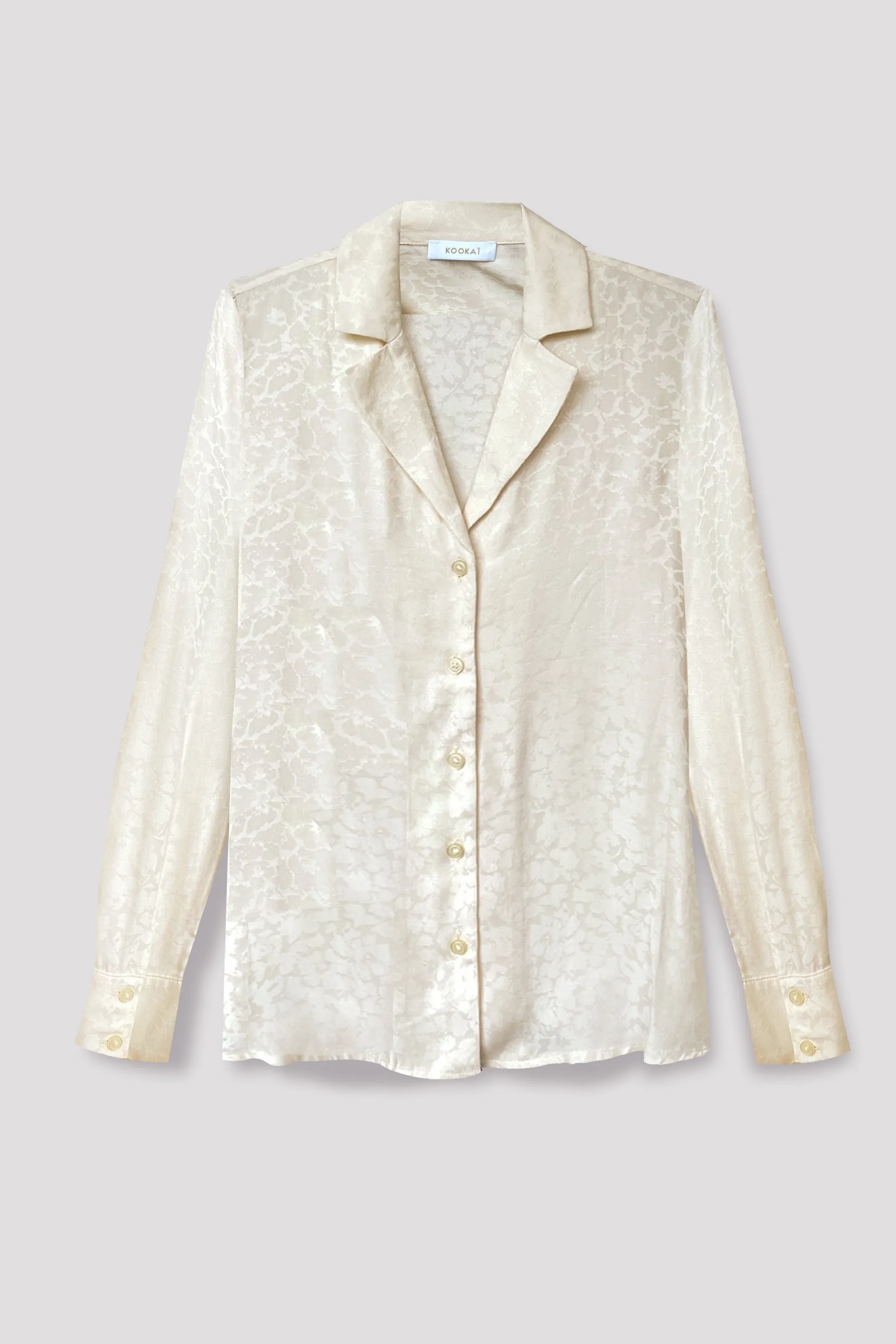 Fashion KOOKAÏ CHEMISE JACQUARD EFFET SOIE CALLISTE CRÉME Creme
