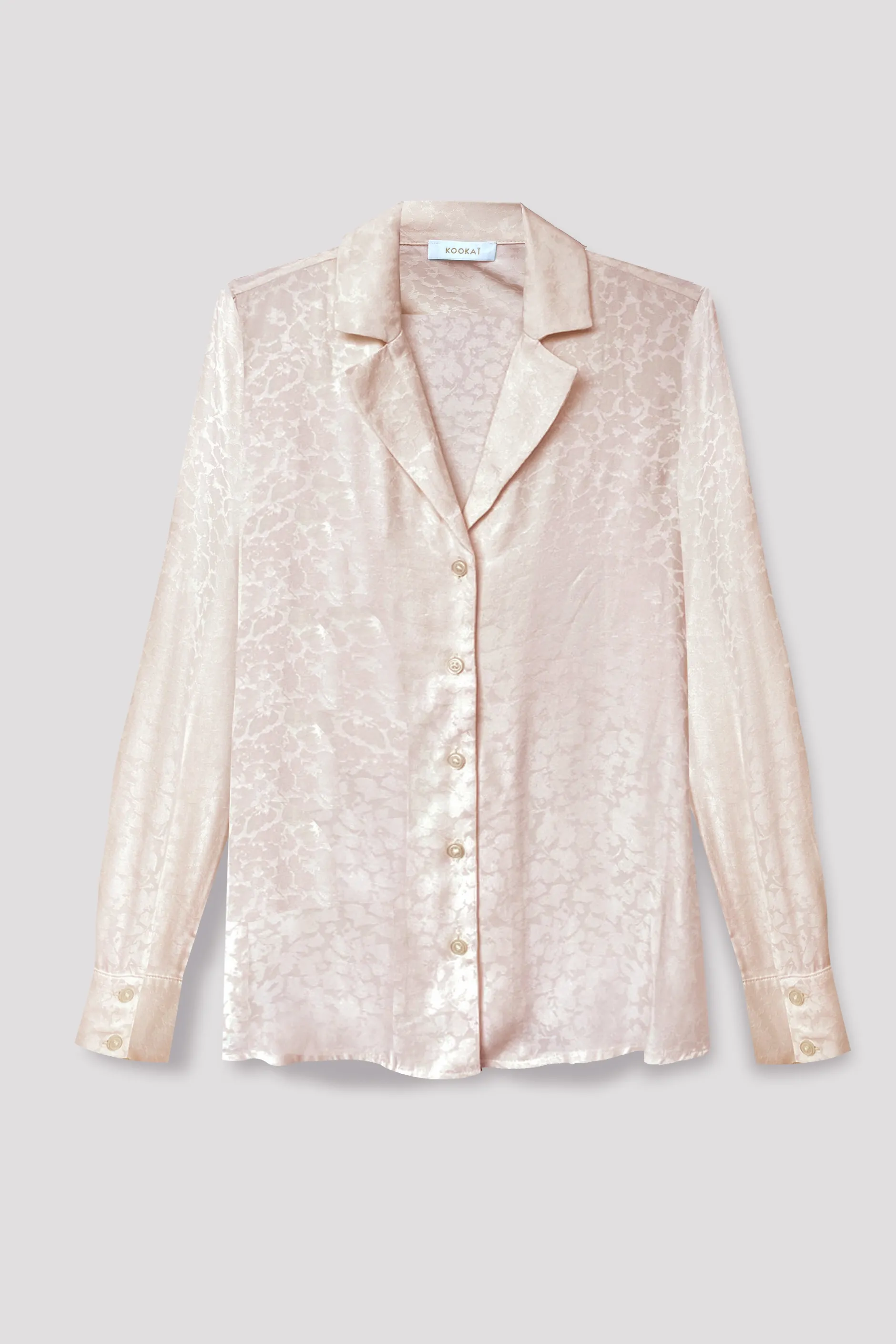 New KOOKAÏ CHEMISE JACQUARD EFFET SOIE CALLISTE Poudre