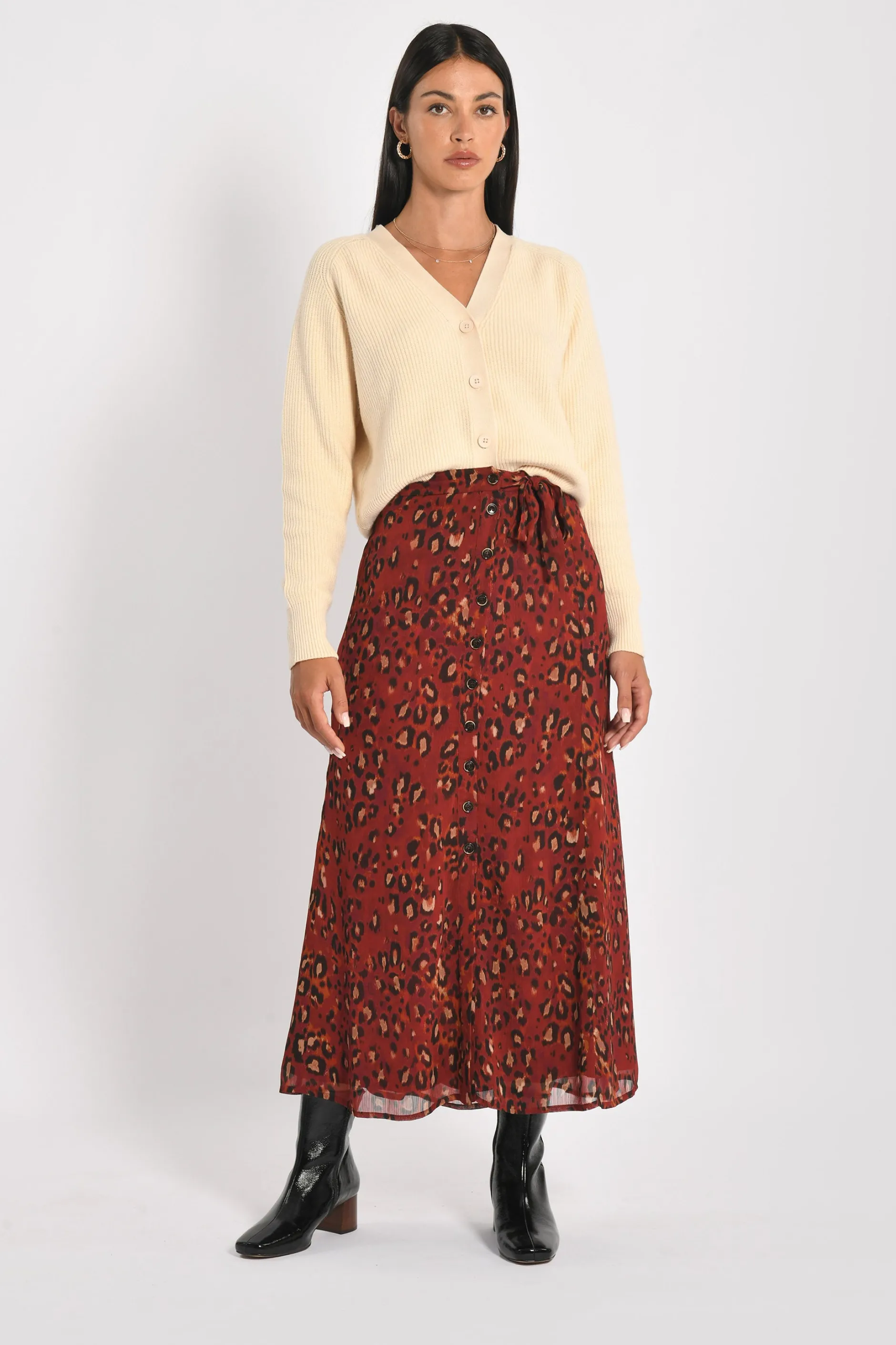 Store KOOKAÏ JUPE LONGUE LÉOPARD MINA Bordeaux
