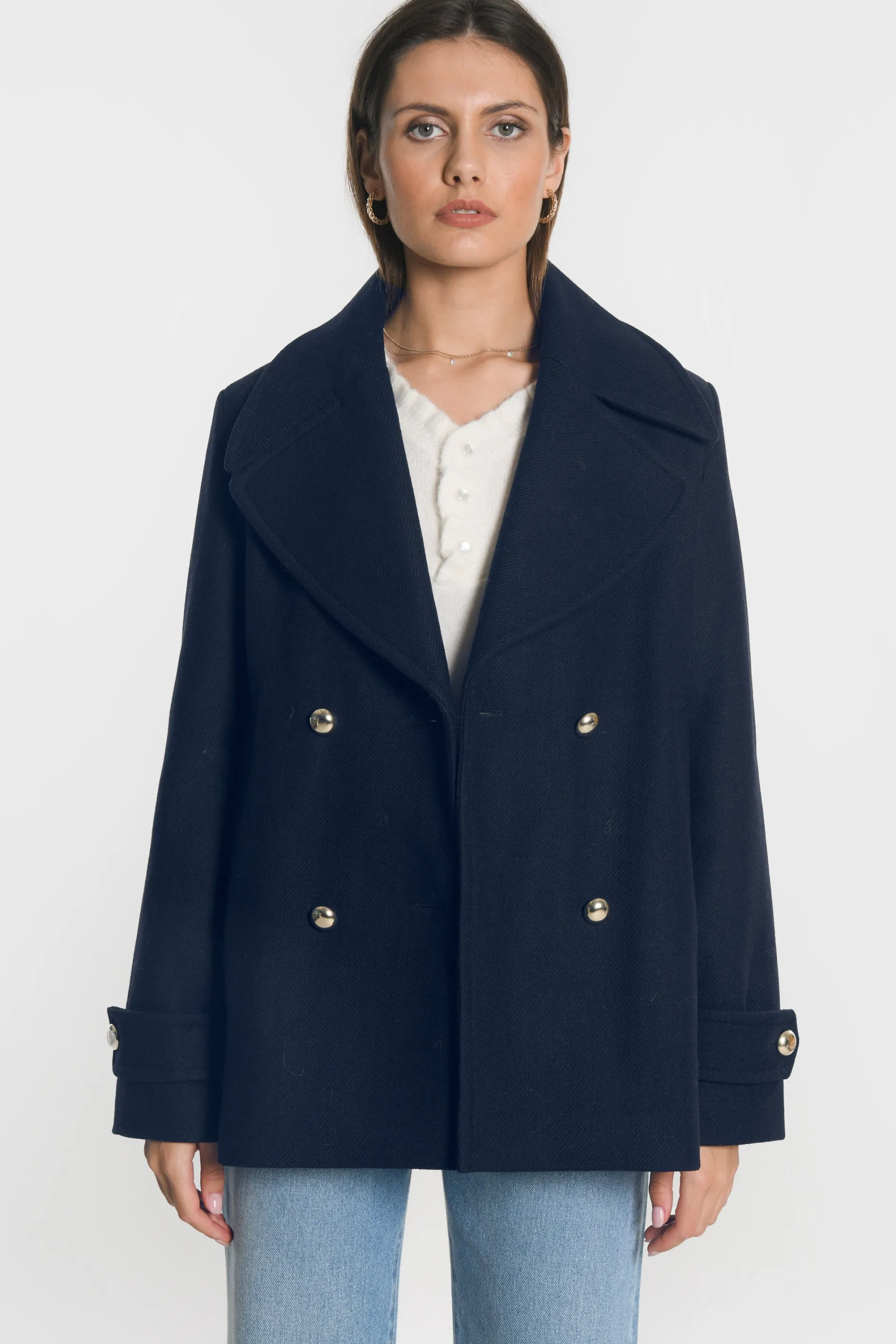 Cheap KOOKAÏ MANTEAU LENNOX Navy