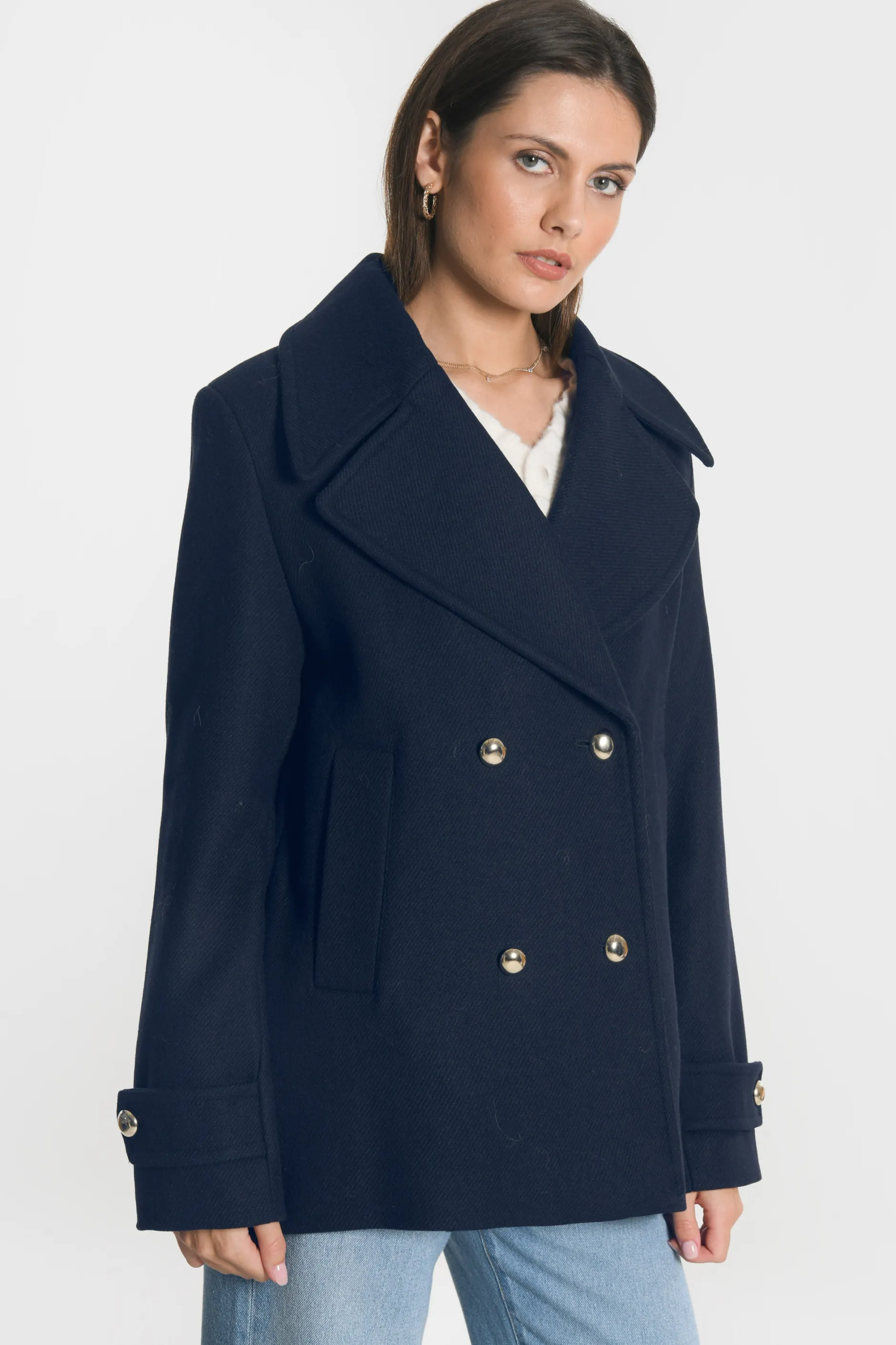 Cheap KOOKAÏ MANTEAU LENNOX Navy