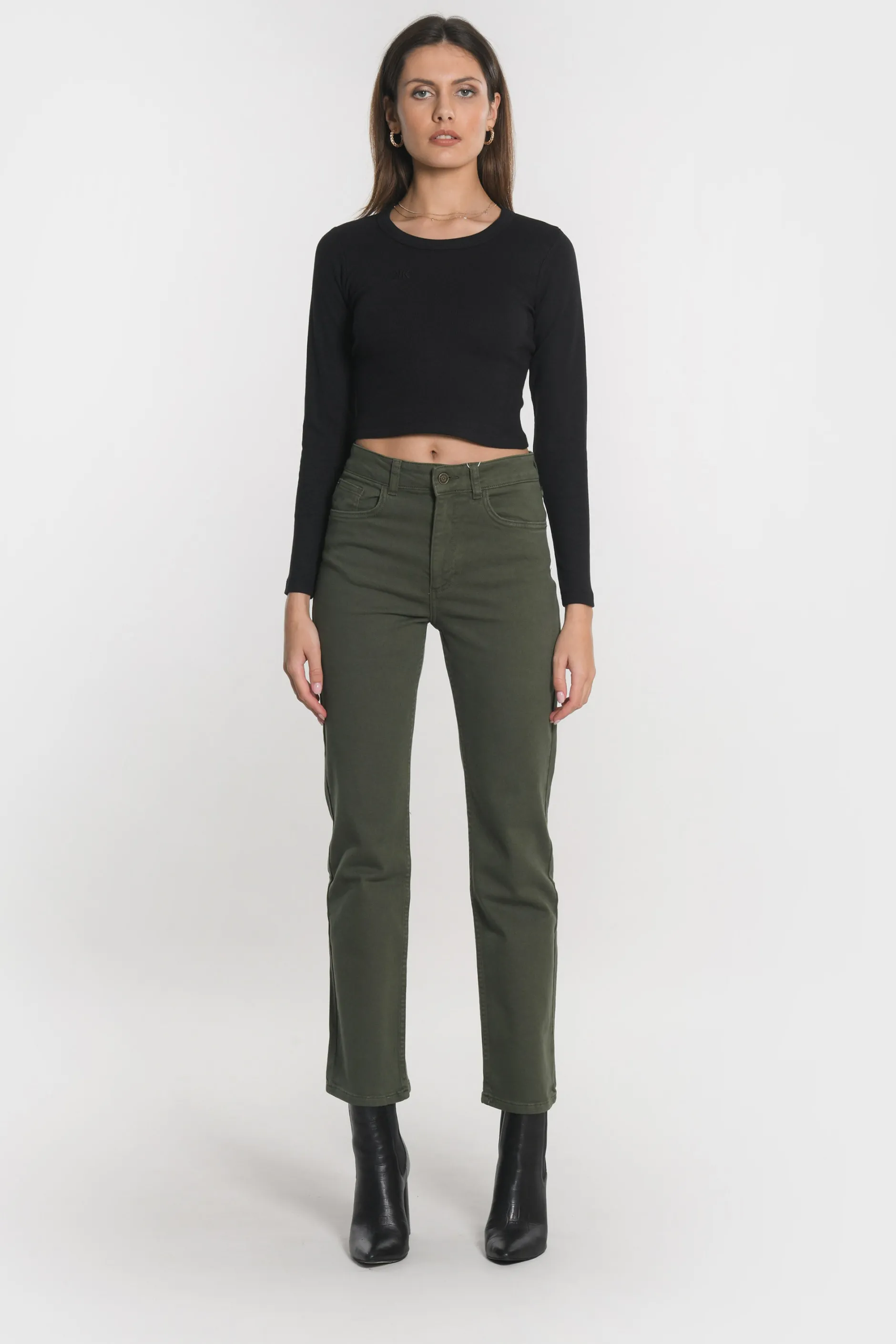 Cheap KOOKAÏ PANTALON CROPPED SPORTWEAR BRENDA Kaki