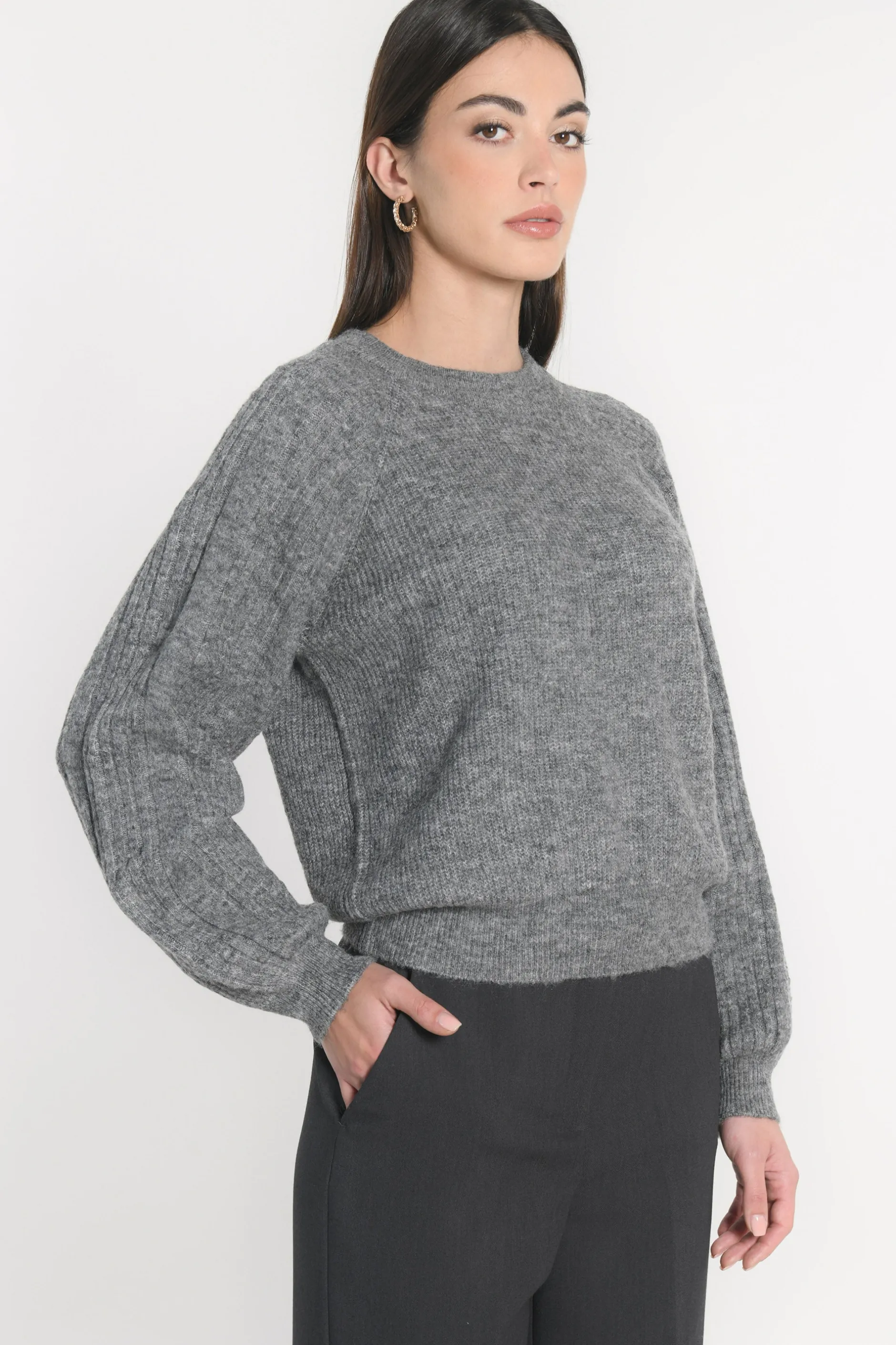 Flash Sale KOOKAÏ PULL COL ROND CARRY Anthracite