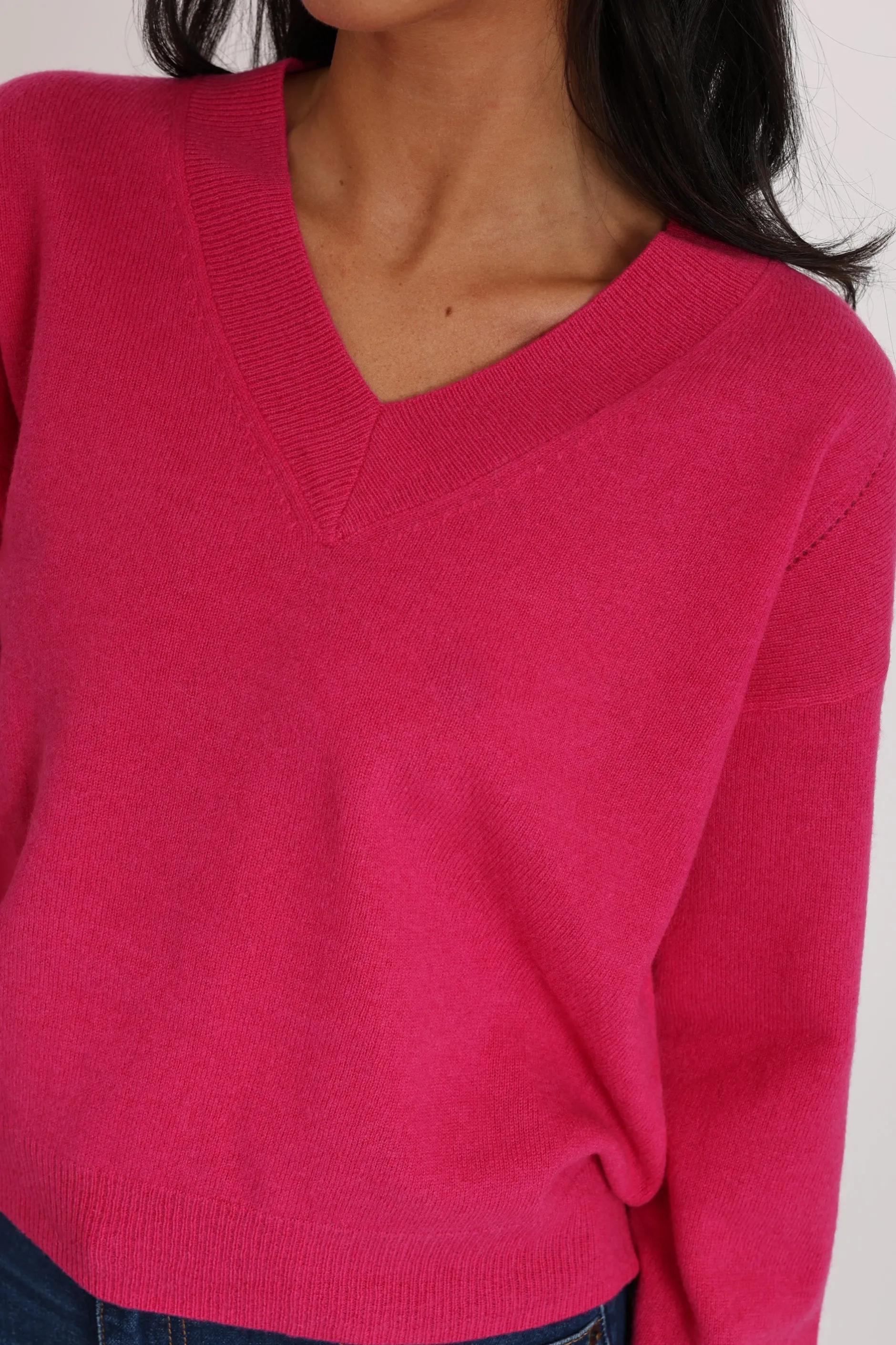 Best KOOKAÏ PULL COL V ANITA Fuschia