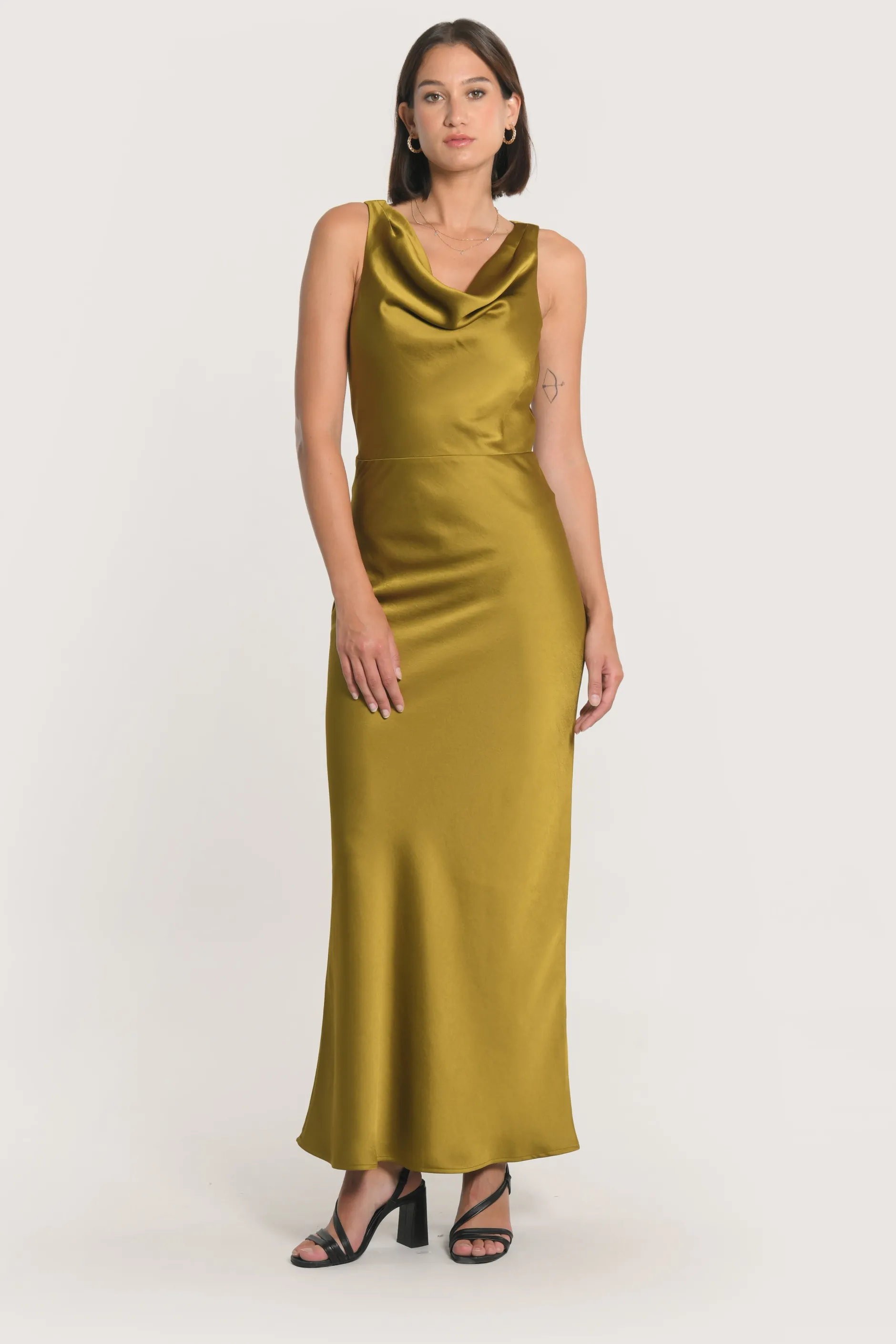 Cheap KOOKAÏ ROBE LONGUE SATIN PATTY Bronze