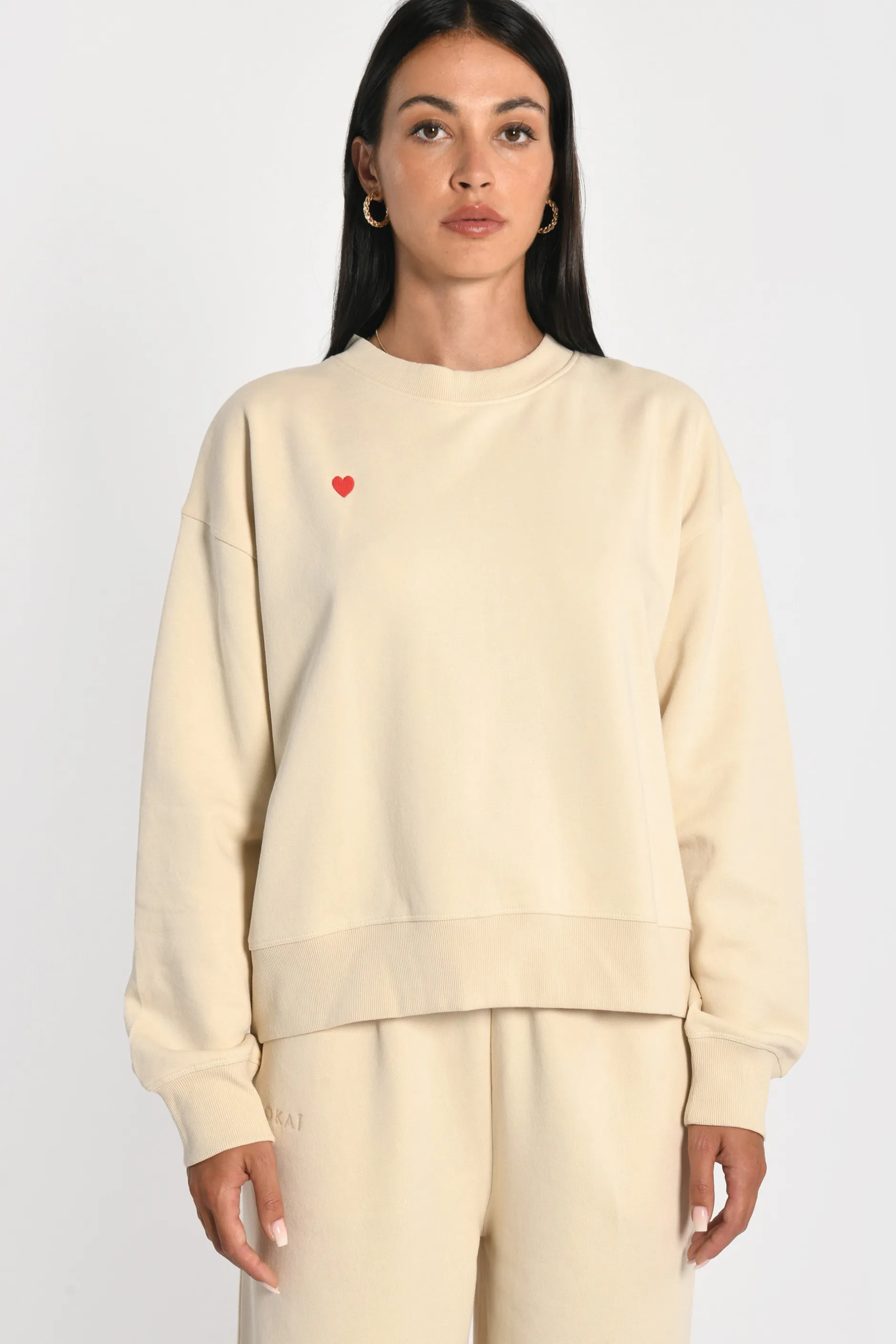 Cheap KOOKAÏ SWEATSHIRT COEUR - SUZY - Moonlight