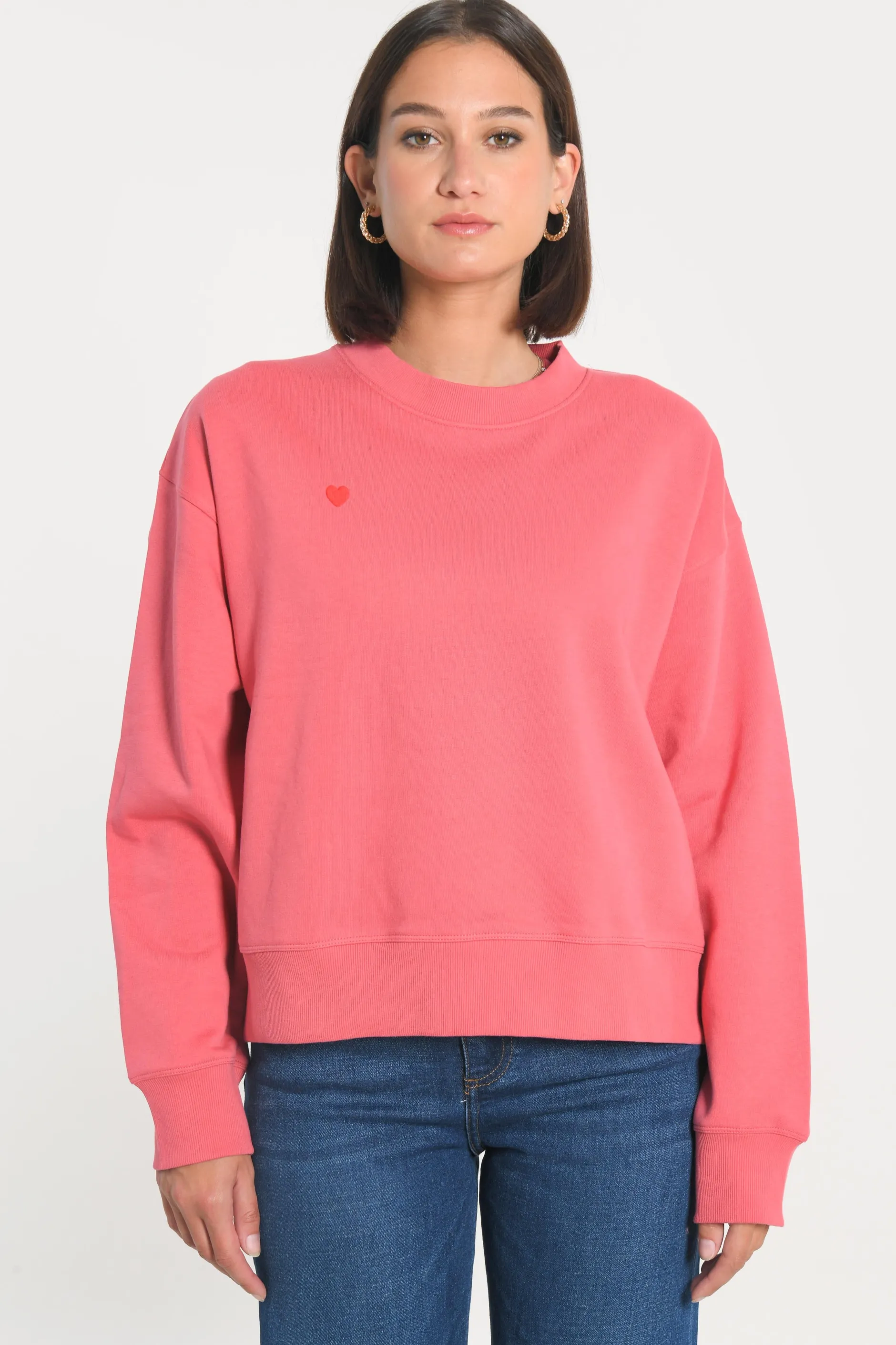 Outlet KOOKAÏ SWEATSHIRT COEUR - SUZY - RAPTURE ROSE Rapturerose