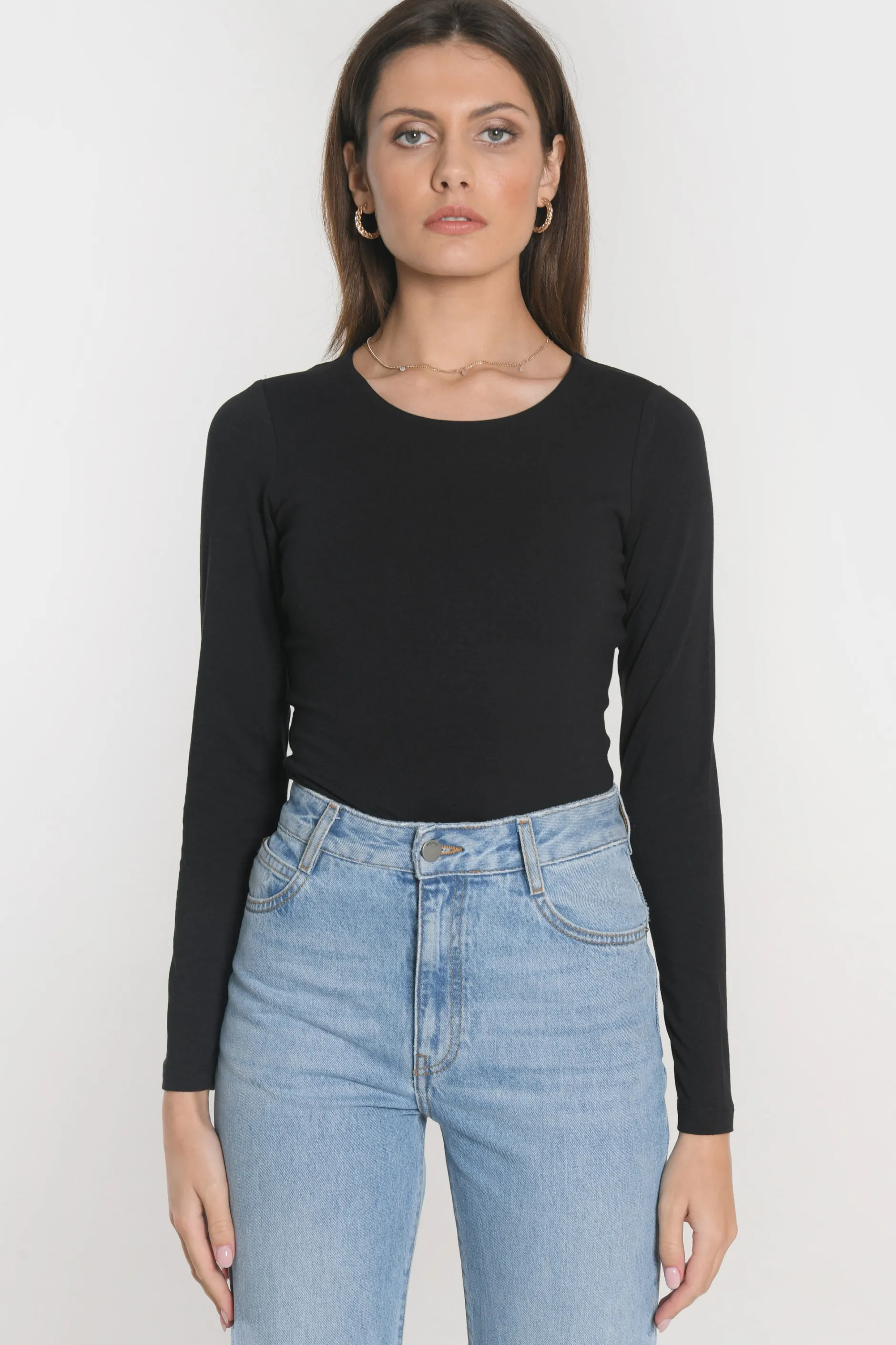 Best Sale KOOKAÏ TEE SHIRT COL ROND CURT Noir