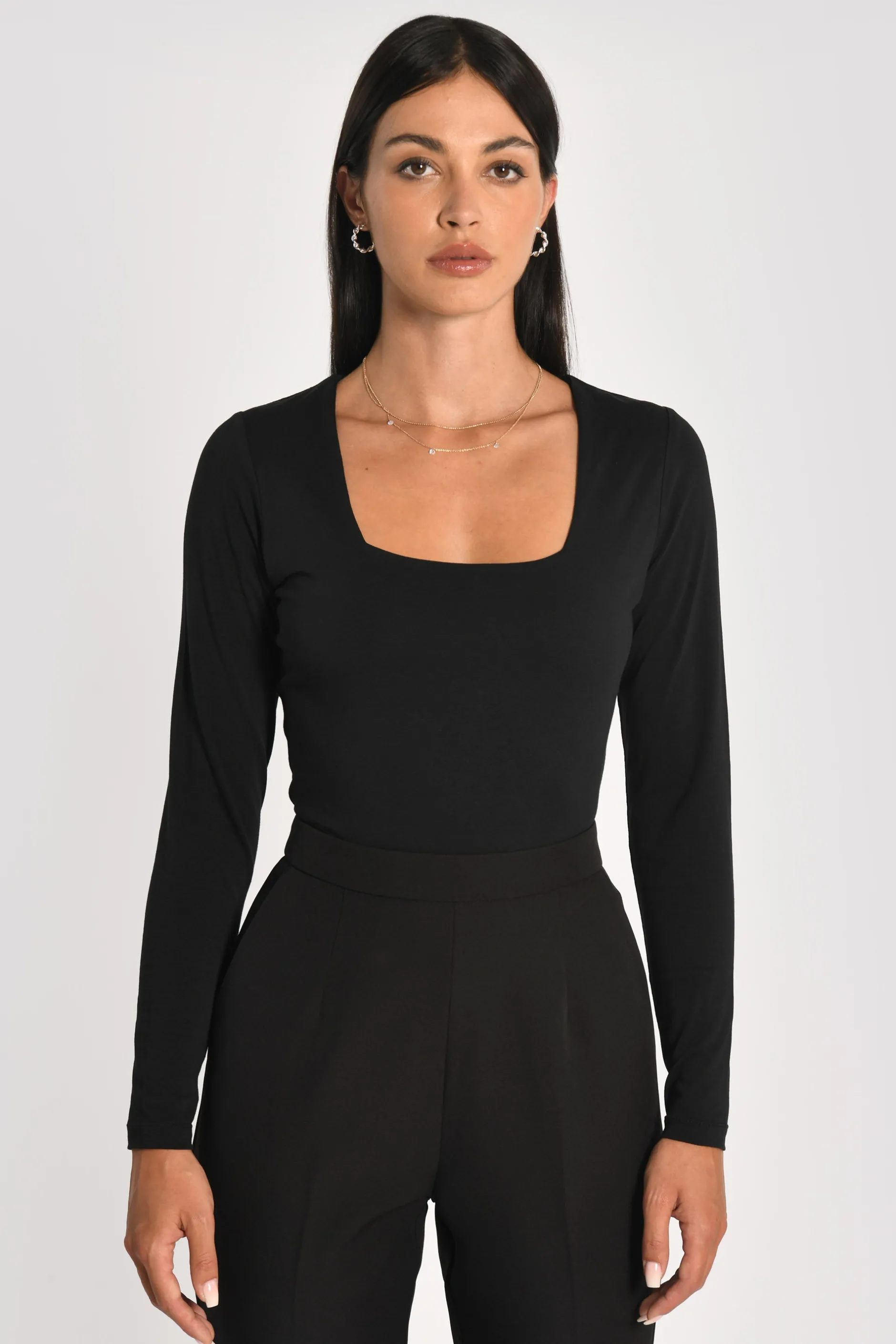 Hot KOOKAÏ T-SHIRT COL CARRÉ CLEMENTINE Noir
